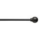 Matte Black Ball Finial Curtain Rod image number 0