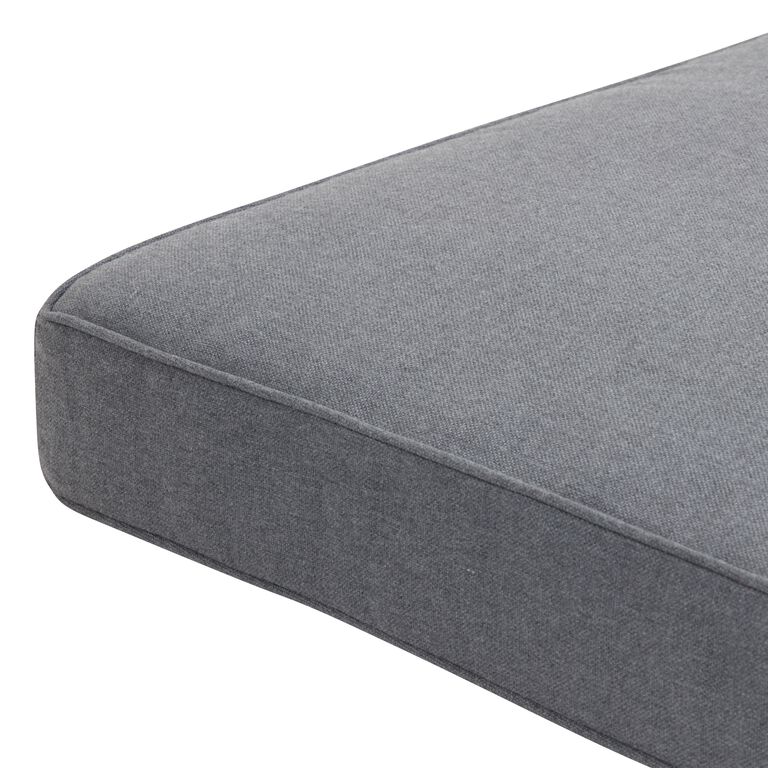 Alicante II Gray Outdoor Ottoman Cushion image number 3
