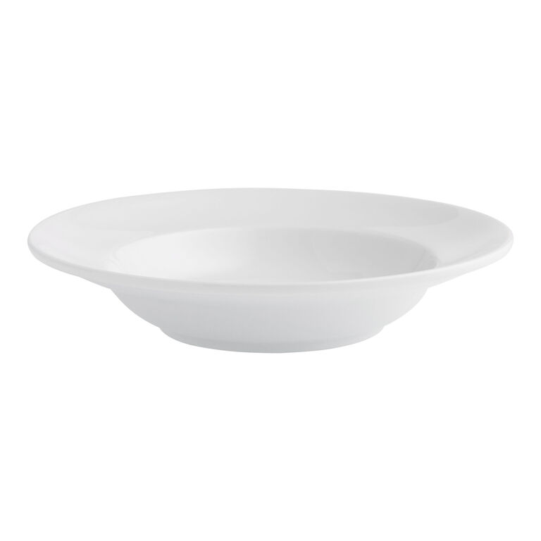 Coupe White Porcelain Wide Rim Pasta Bowl image number 1