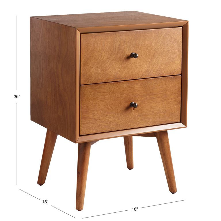 Acorn Wood Brewton Nightstand with Drawers image number 4