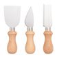 Wood and Metal Cheese Knives 3 Piece Set image number 0