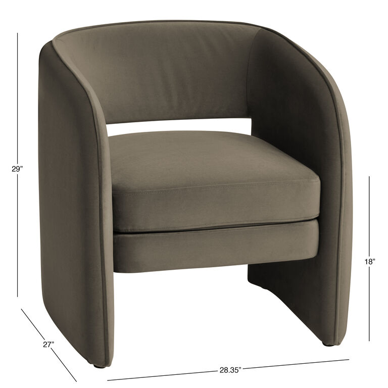 Mariano Curved Cutout Back Upholstered Chair image number 5
