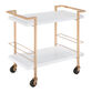 Wades Glossy Wood and Gold Metal 2 Tier Bar Cart image number 0