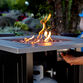 Calama Square Faux Concrete and Steel Gas Fire Pit Table image number 1