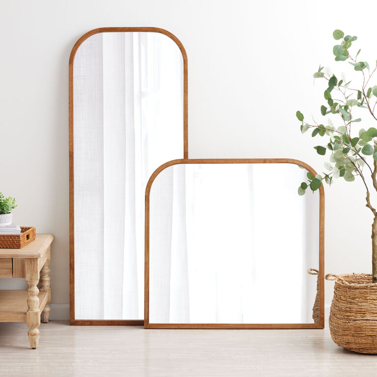 Talia Wood Arched Mirror Collection image number 1