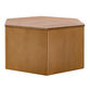 Pedro Natural Wood Fluted Hexagon Block Coffee Table image number 2