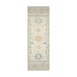 Nora Ivory And Blue Wool Area Rug