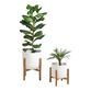 Sevilla Cement Outdoor Planter With Wood Stand image number 2