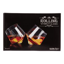 Rolling Base Whisky Glasses 2 Pack