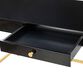 Dennis Wood and Gold Metal Desk with Drawers image number 4