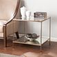 Aurora Gold Metal and Glass End Table with Shelf image number 2