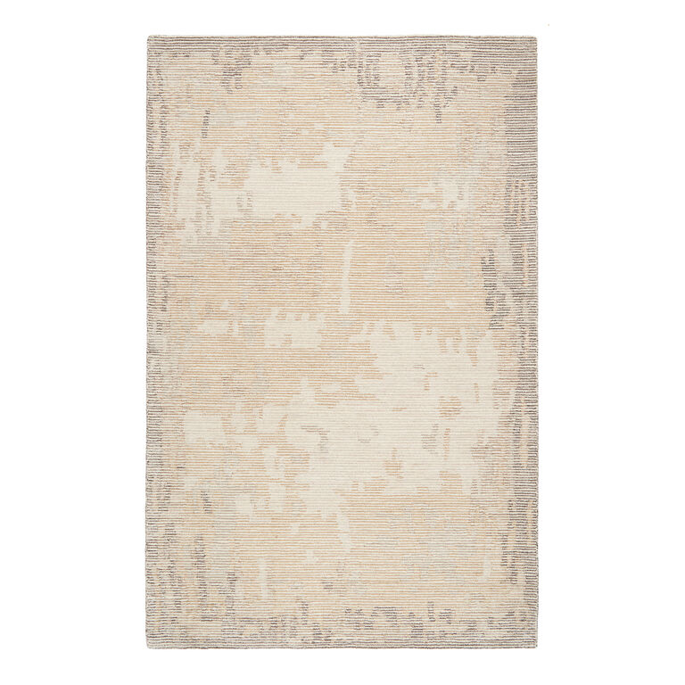 Shadows Neutral Abstract Wool Area Rug image number 1