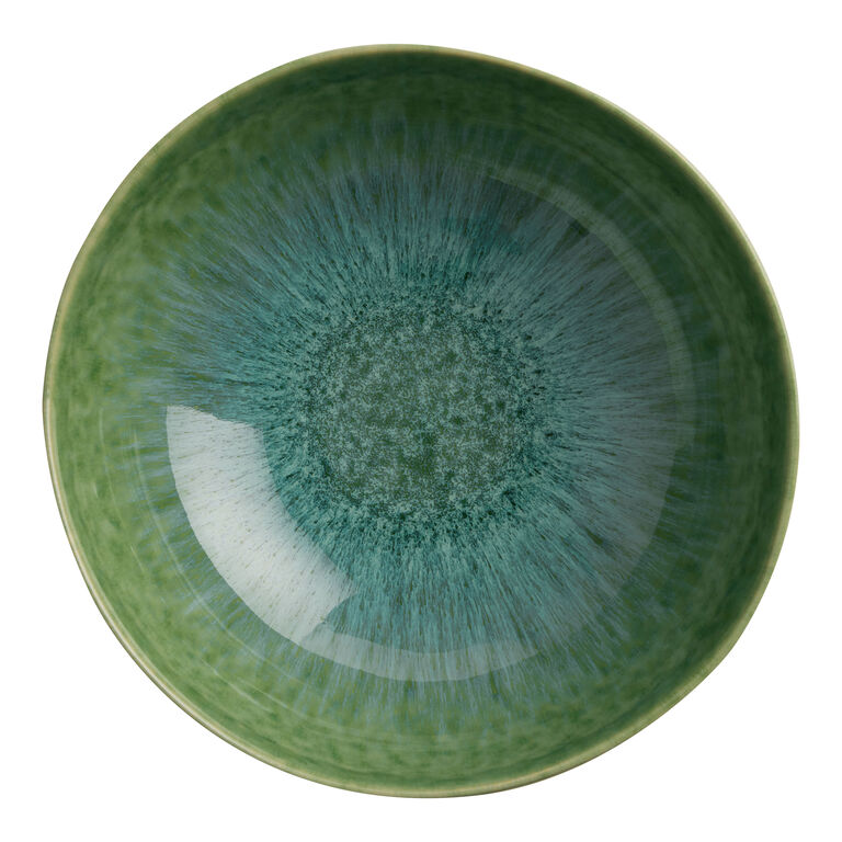Pacifica Green And Blue Reactive Glaze Serving Bowl image number 3