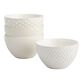 Avery Small White Textured Bowl Set Of 4 image number 0