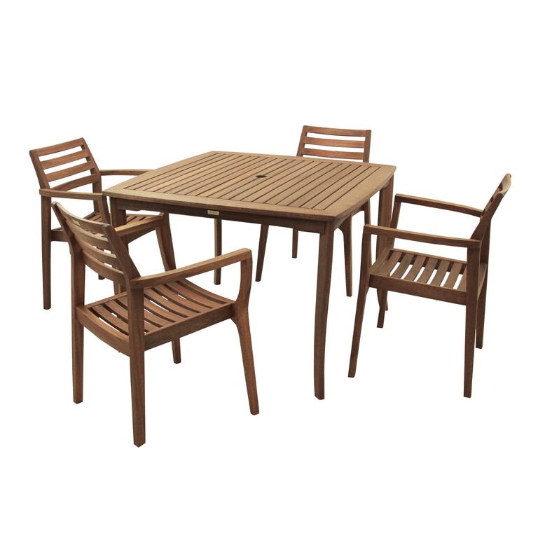 Danner Square Eucalyptus Outdoor Dining Table image number 2