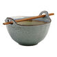 Sota Gray Reactive Glaze Noodle Bowl Set Of 4 image number 0