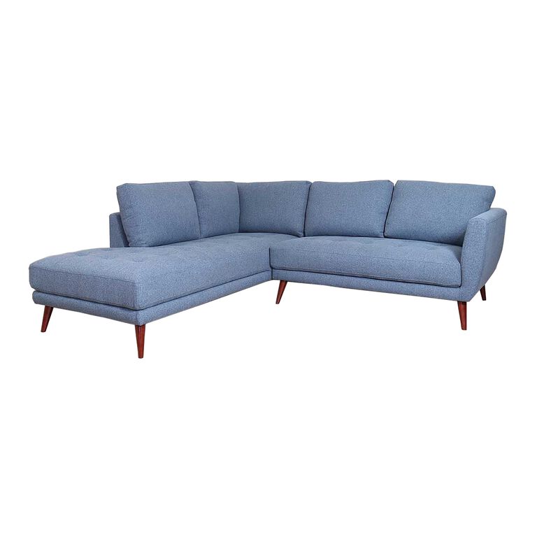 Campbell Indigo Blue Left Facing 2 Piece Sectional Sofa image number 1