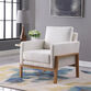 Arthur Cream Boucle Exposed Wood Upholstered Chair image number 1