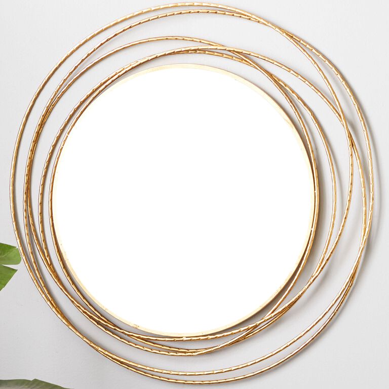 Round Gold Wire Abstract Circles Mirror image number 7