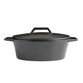 Enzo Oval Black Ceramic Baking Dish with Lid image number 0