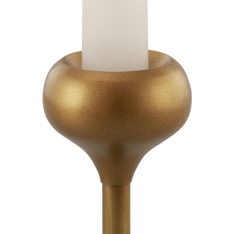 Talia Gold Taper Candle Holder image number 4