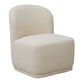 Louise Ivory Curved Back Upholstered Swivel Chair image number 0