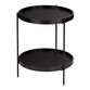 Dunsley Round Black Wood And Metal End Table With Shelf image number 0