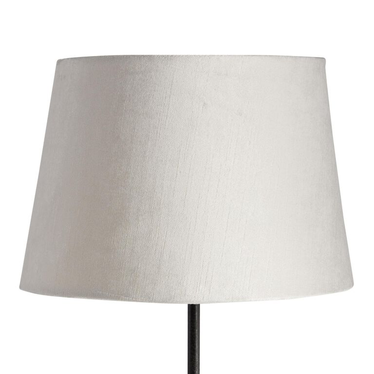 Ivory Velvet Accent Lamp Shade image number 1