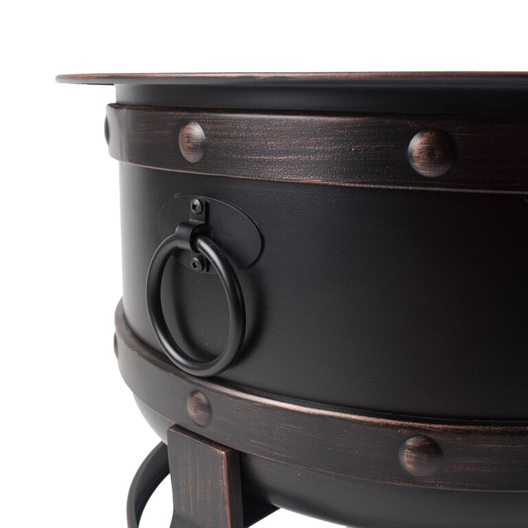 Brook Rubbed Bronze Steel Industrial Fire Pit image number 5