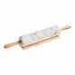 White Marble Rolling Pin With Wood Handles image number 0