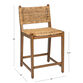 Amolea Wood and Rattan Counter Stool image number 5