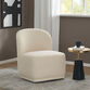 Louise Ivory Curved Back Upholstered Swivel Chair image number 1