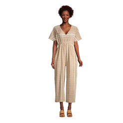 Misha Ivory And Terracotta Stripe Jumpsuit With Pockets