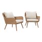 Simona Oatmeal All Weather Wicker Outdoor Chair Set of 2 image number 2