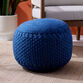 Round Braided Indoor Outdoor Pouf image number 1