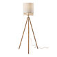 Caroga Rattan and Wood Tripod Floor Lamp image number 0