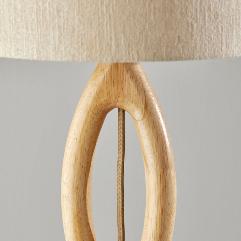 Wesley Contoured Rubber Wood Floor Lamp image number 6