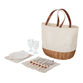 Picnic Time Promenade Beige Canvas and Willow Picnic Basket image number 4