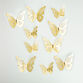 Gold Mirrored 3D Butterfly Peel and Stick Wall Decals 10 Piece image number 4
