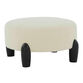 Barlow Round Faux Shearling Upholstered Ottoman  image number 0