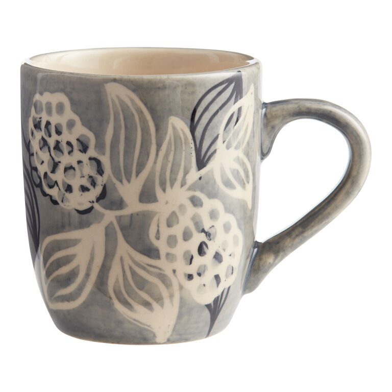 Gray Grapes Hand Painted Ceramic Mug image number 1