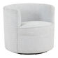Ines Fog Gray Curved Back Upholstered Swivel Chair image number 0