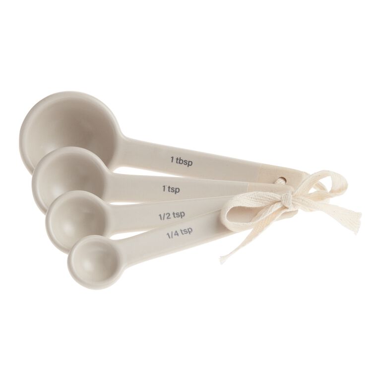 Greige Ceramic Measuring Spoons image number 1