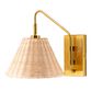 Cerro Gold And Rattan Dome Wall Sconce image number 0