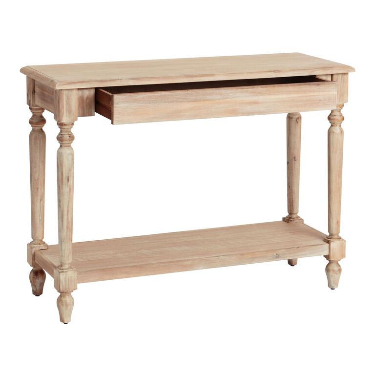 Everett Short Weathered Natural Wood Foyer Table image number 4
