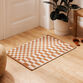 Two Tone Checkered Handwoven Wool and Cotton Area Rug image number 1