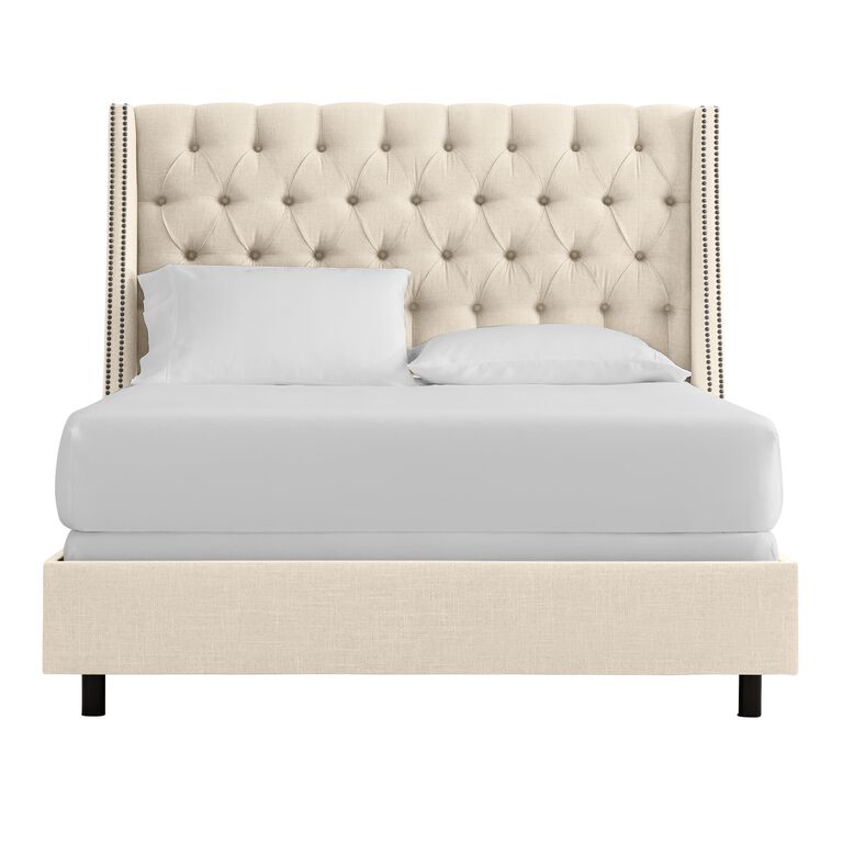 Linen Kellerman Upholstered Bed image number 2