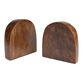 Rounded Acacia Wood Bookends image number 0