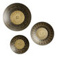 Gold and Black Metal Geo Disc Wall Decor 3 Piece image number 0
