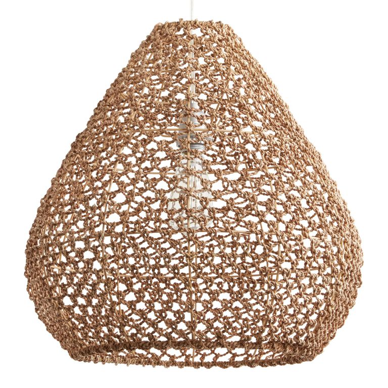 Vicente Natural Seagrass Teardrop Pendant Shade image number 1